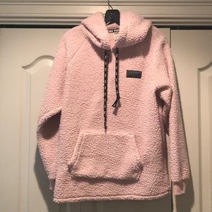 Pink Sherpa hoodie